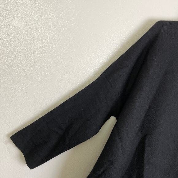 Cuyana Oversized Turtleneck Sweater Black Womens Regular Knit Tunic Slit - Picture 5 of 12